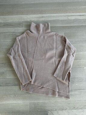 AllSaints Dusty Taupe High Neck Knit Sweater
